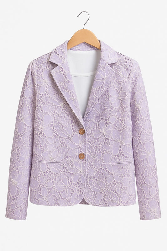 Cutwork Floral Lace Blazer